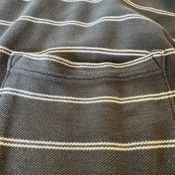 ATM Gray with White Striped Long Sleeve Casual Dress Pima Cotton Relaxed / small - Picture 12 of 14